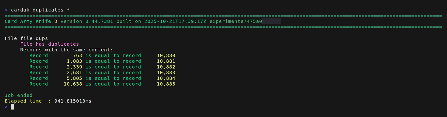 Ejemplo de busqueda de duplicados