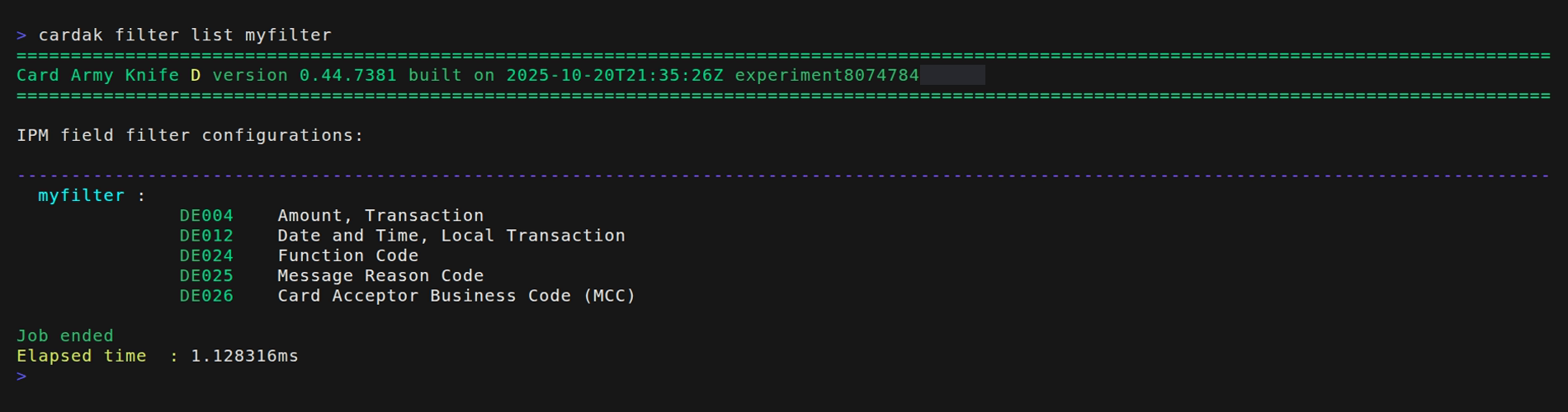 Ejemplo adicional del comando FILTER