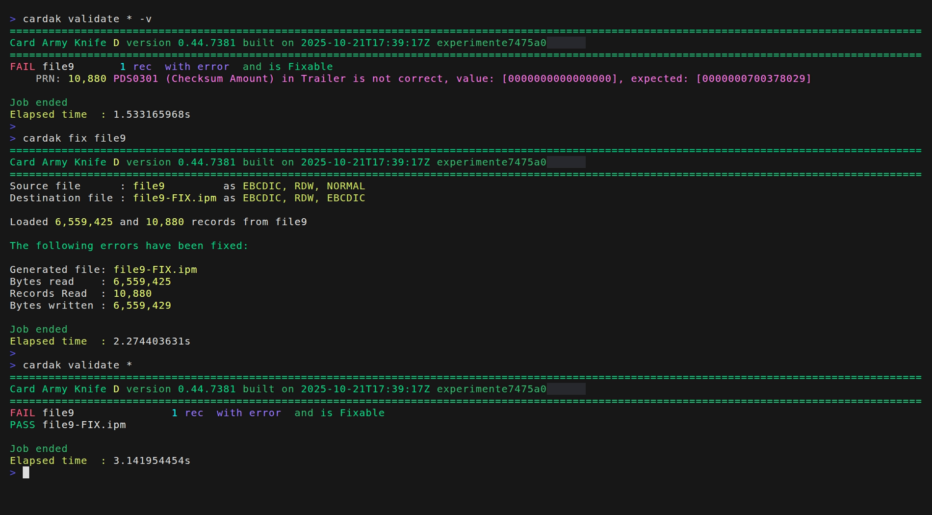 Ejemplo de correccion de archivo