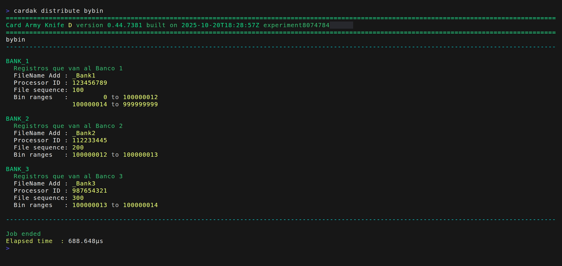 Example for DISTRIBUTE