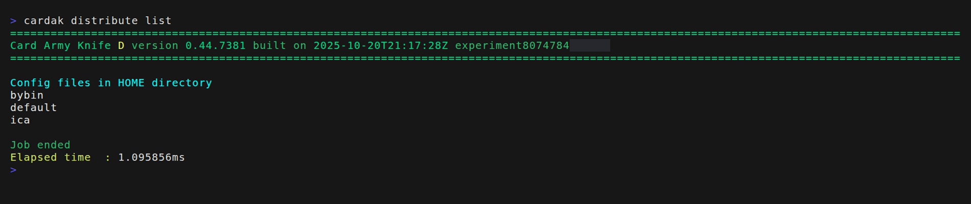 Example for DISTRIBUTE