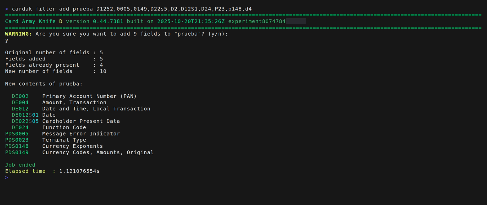 Additional example for the FILTER command