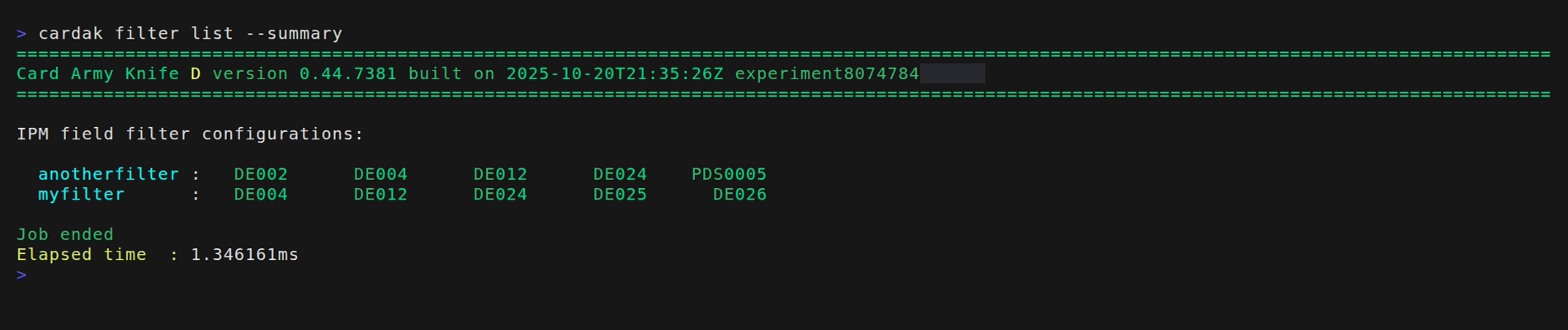 Additional example for the FILTER command