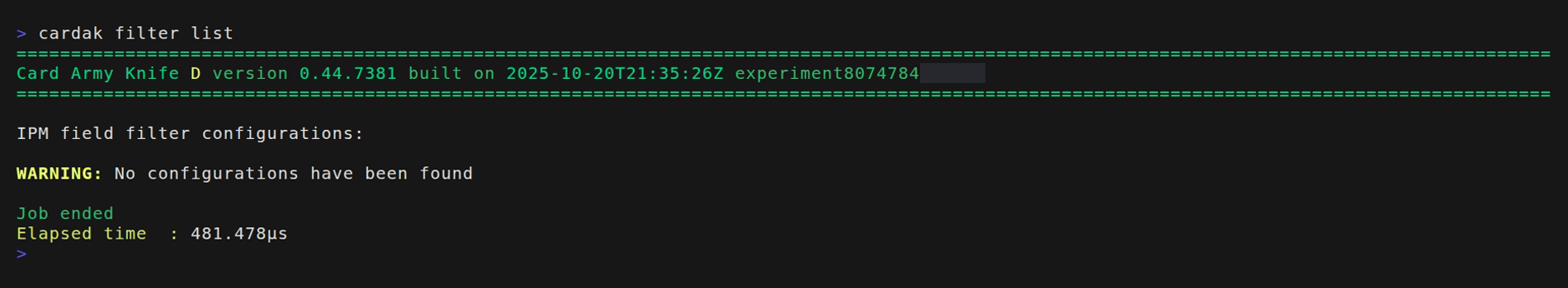 Additional example for the FILTER command