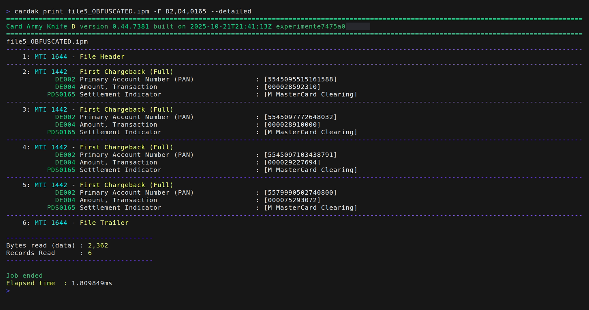 Example of OBFUSCATE