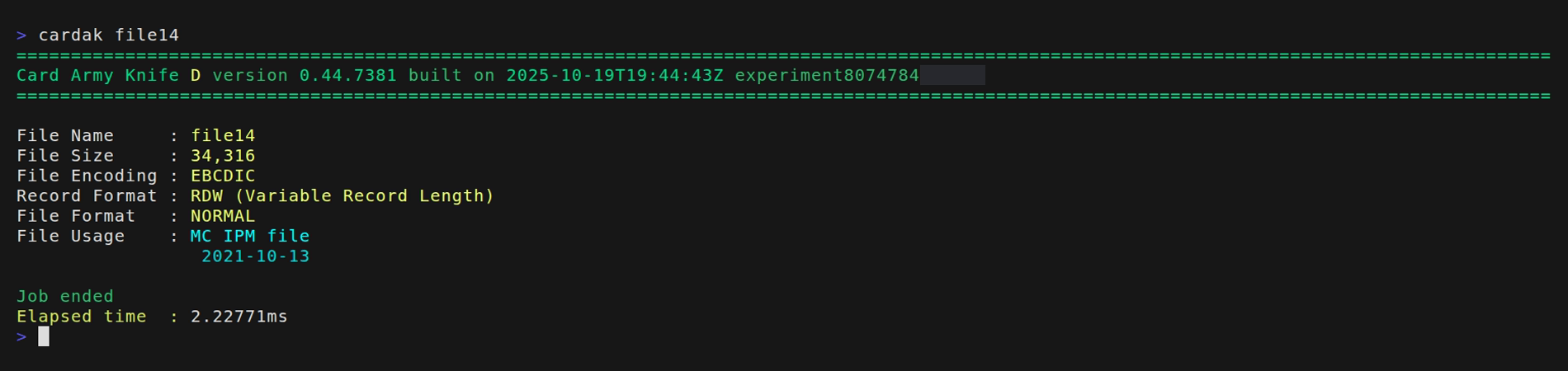 Identify file format