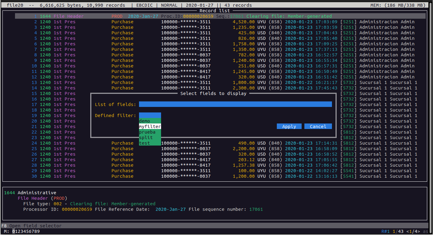 Interfaz TUI - Esample 21
