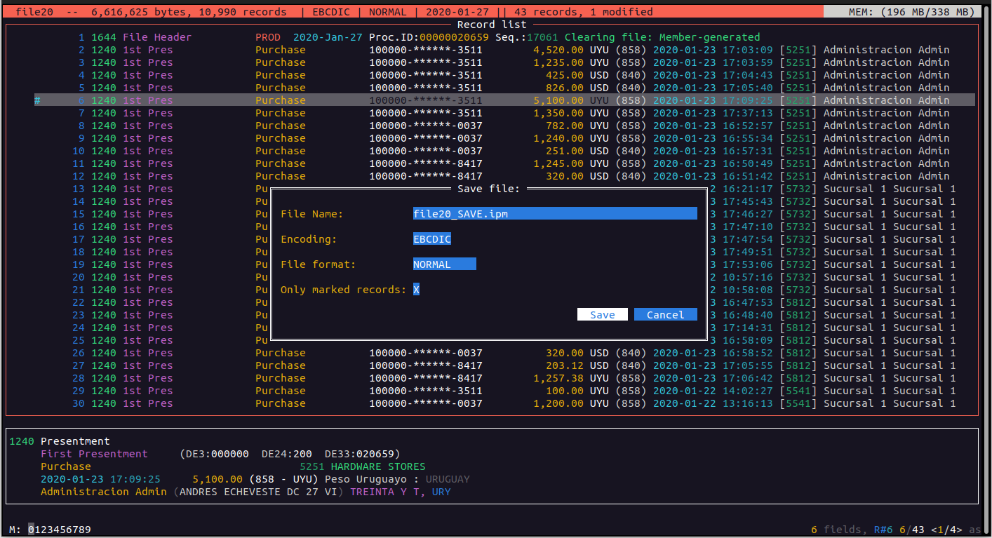 Interfaz TUI - Esample 44